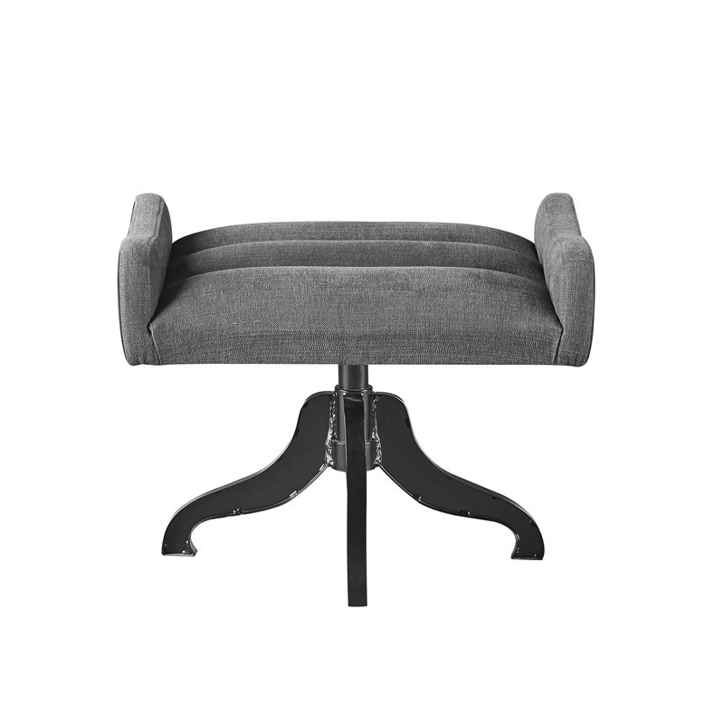 Tommy Hilfiger Helios Swivel Footstool in Gray Homesquare